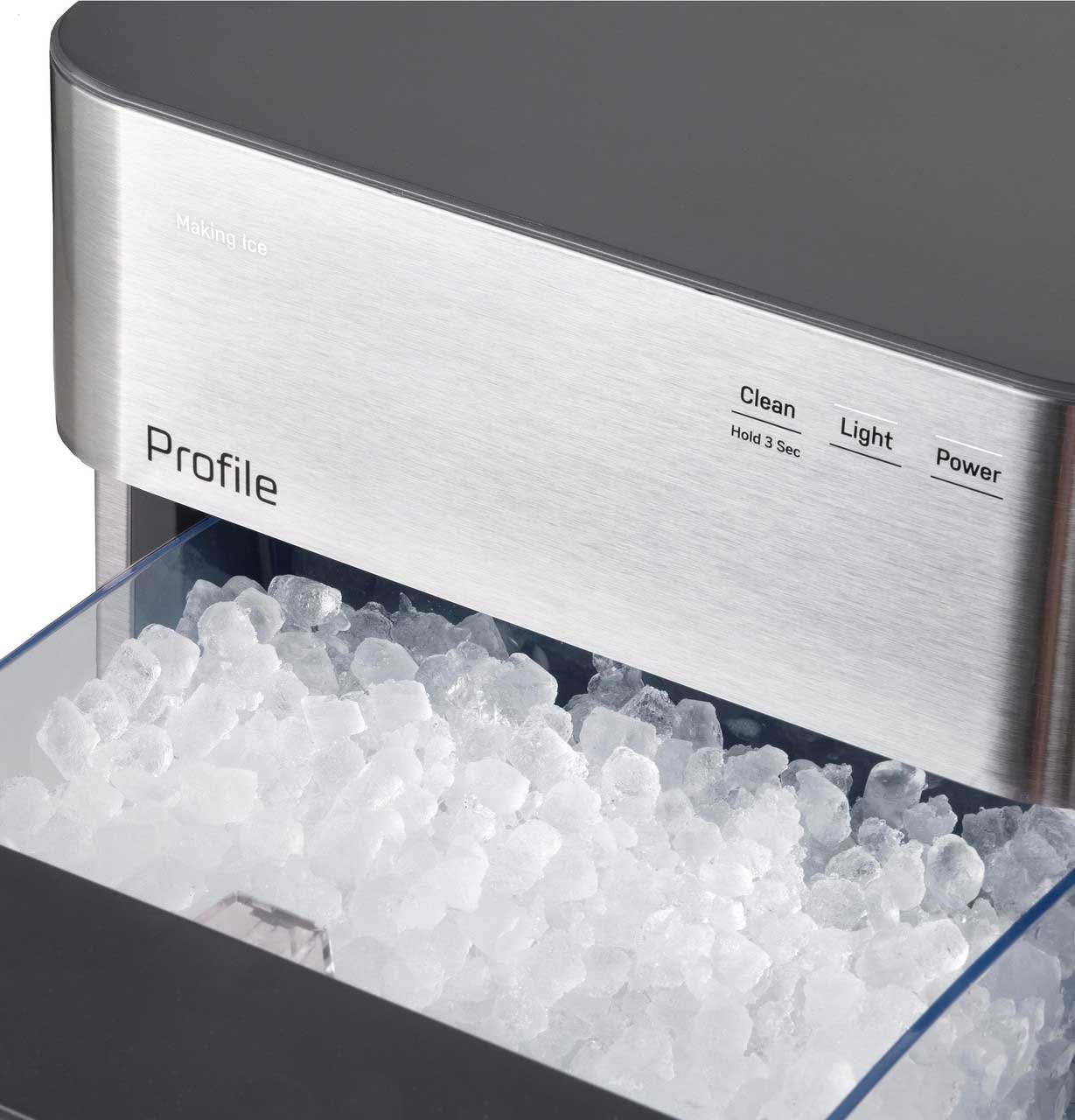Drawer View of GE Profile Ice Maker