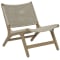 Sunset West Sedona Cushionless Accent Chair in Weathered Teak | Resin Wicker