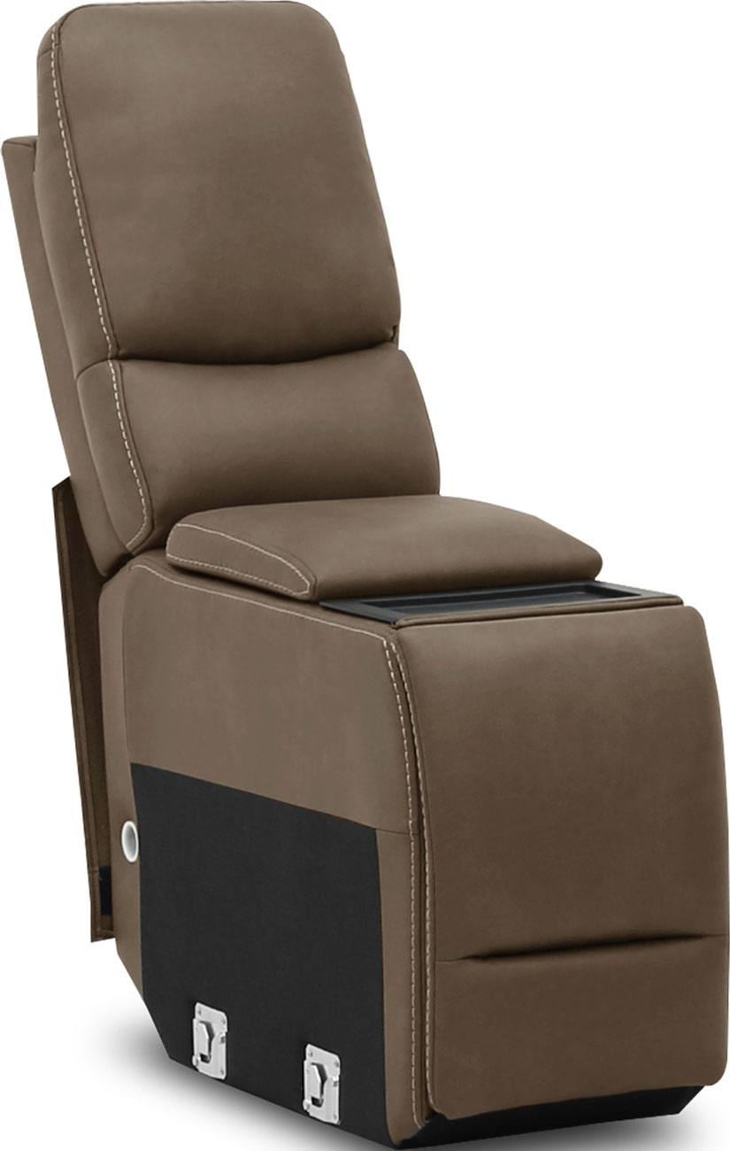 Flexsteel Carter Straight Console in Cappuccino Fabric