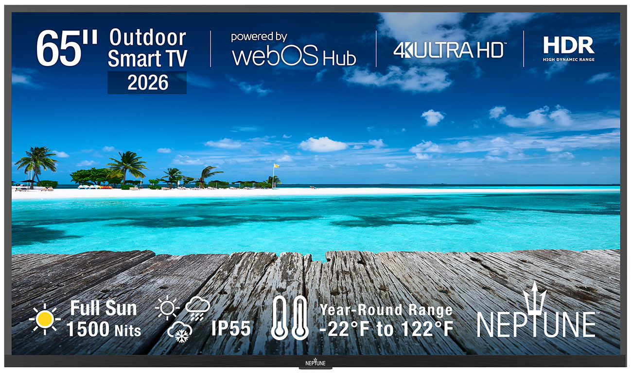 Front View of Outdoor Smart TV