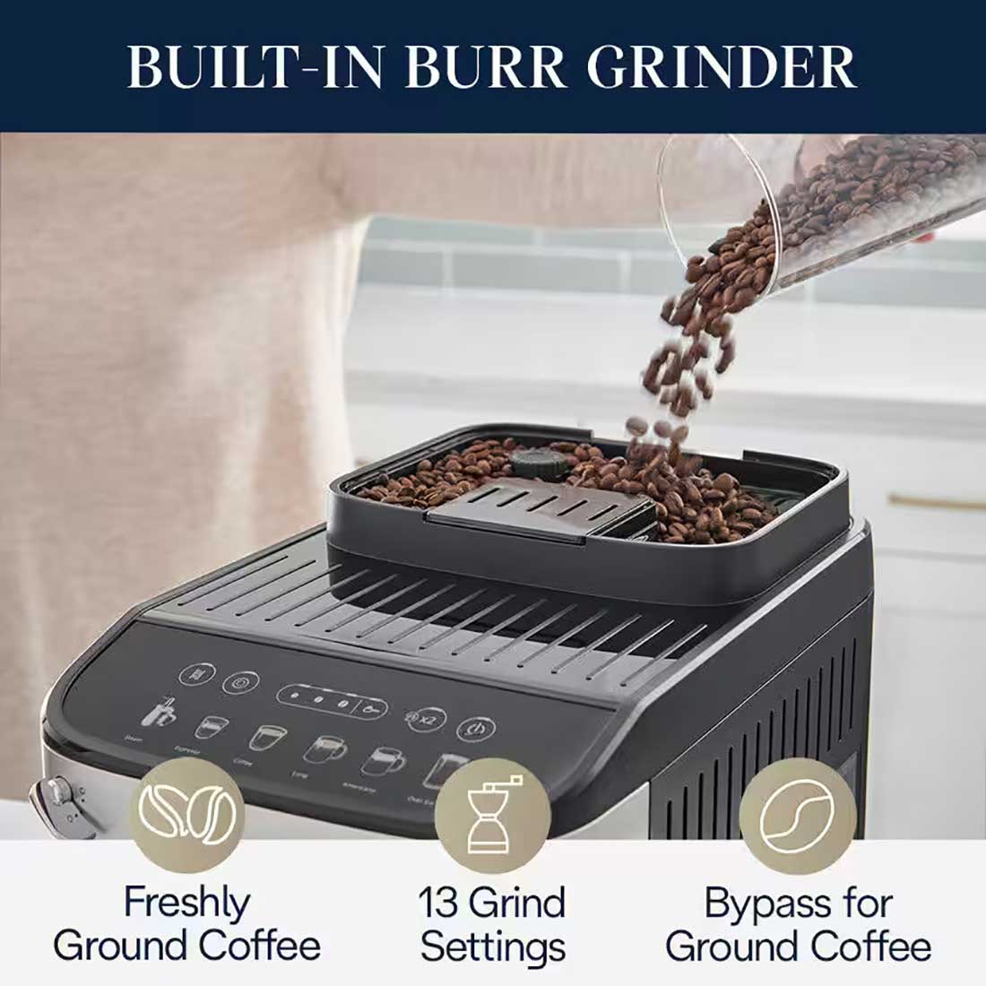 Espresso Machine Grinder Detail