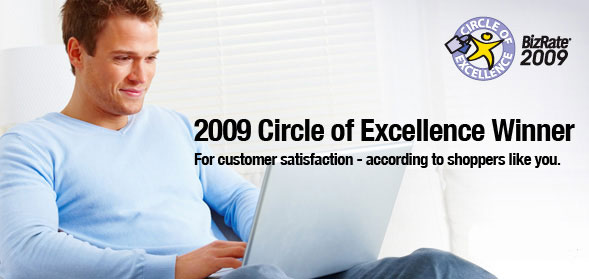 BizRate - 2009 Circle of Excellence Winner - For customer satisfaction - according to shoppers like you.