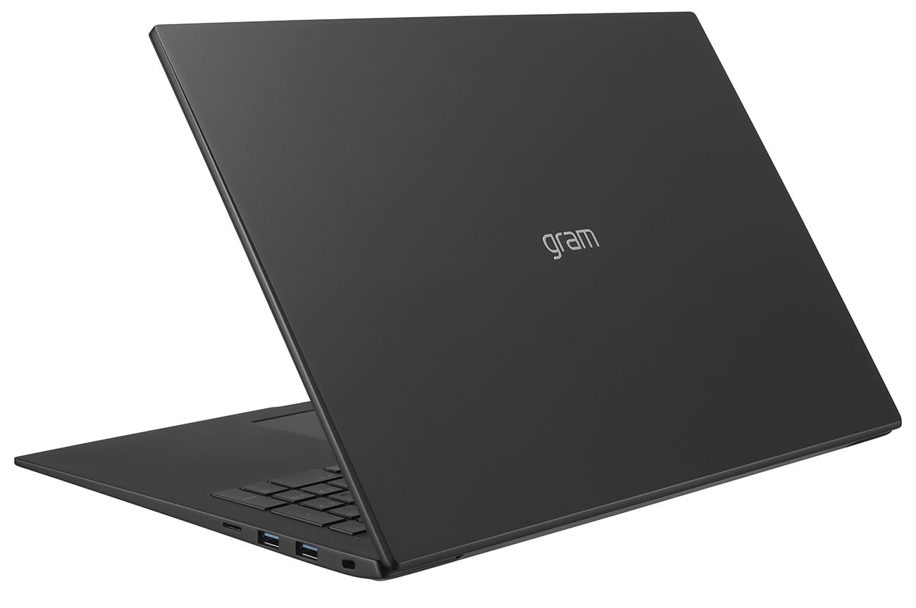 Rear Left View of LG Laptop Opened