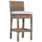 Sunset West Havana Bar Stool in Canvas Flax Sunbrella | Aged Tobacco