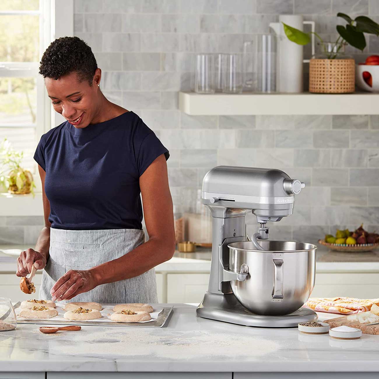 KitchenAid Mixer In Kitchen with Model