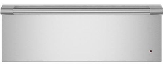 Front of warming drawer in Stainless Steel.
