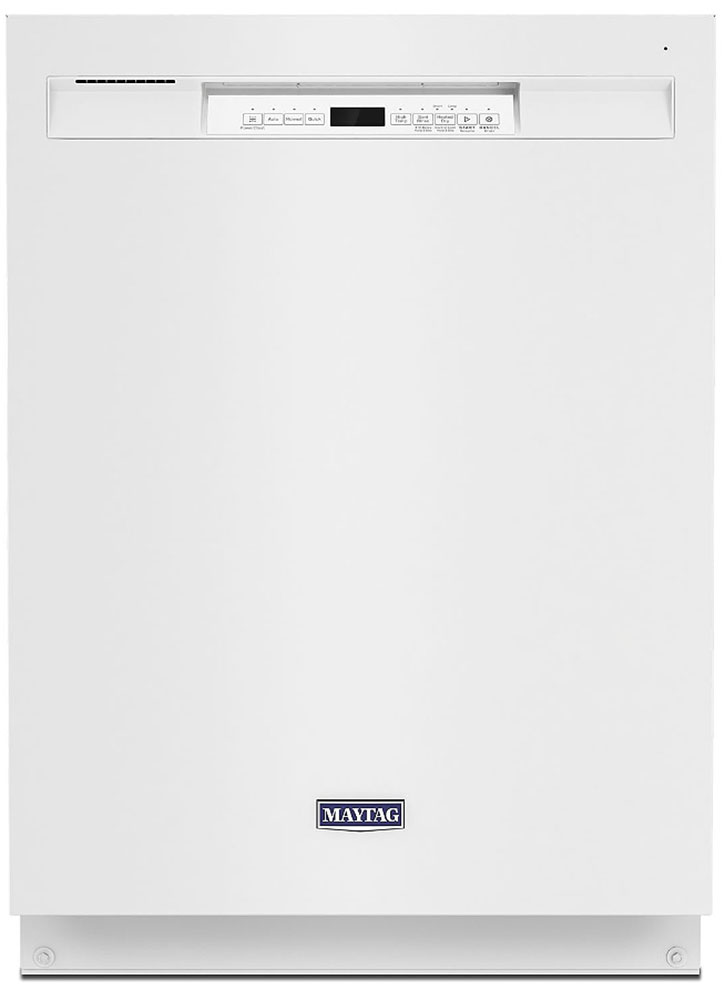 Maytag 24" White Dishwasher with Dual Power Filtration Abt