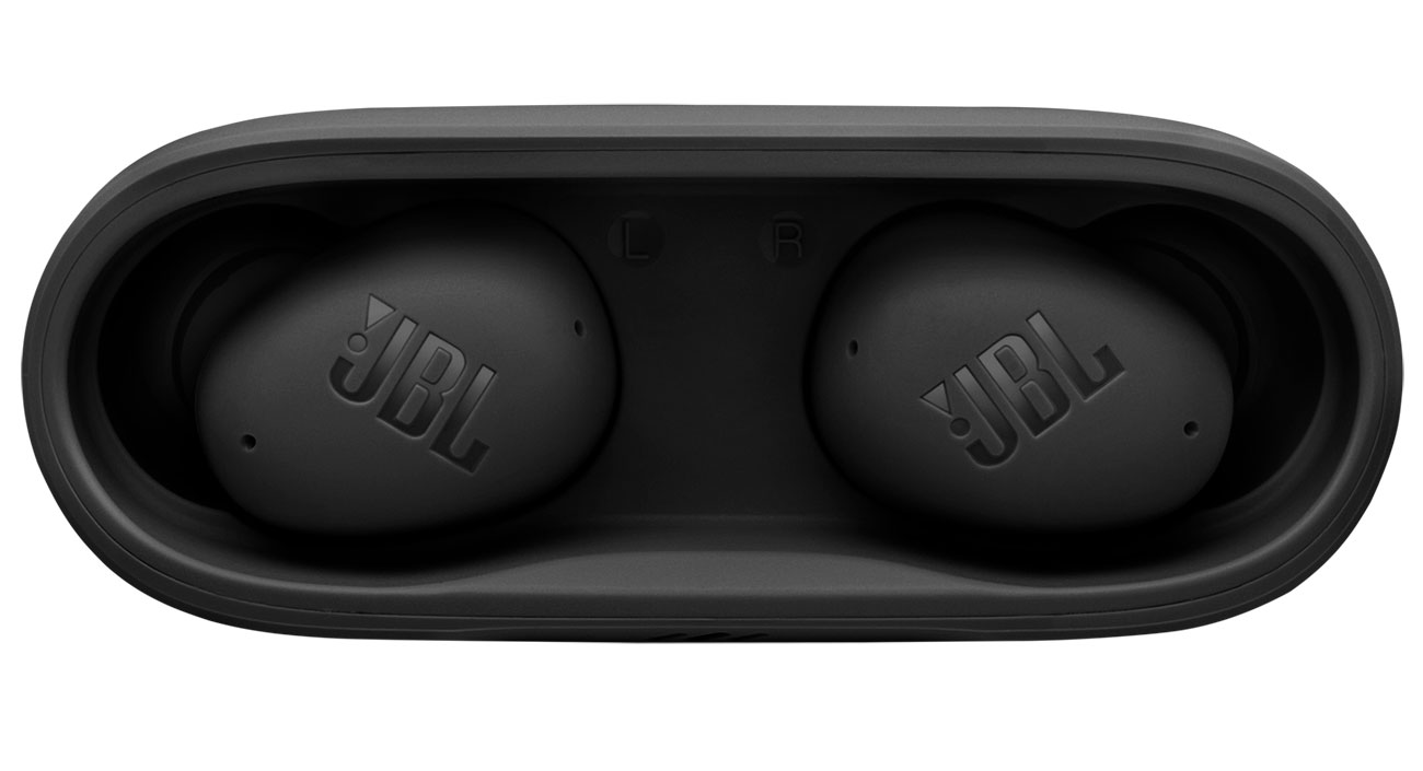 Top View of JBL True Wireless Noise Cancelling Earbuds in Case