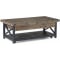 Flexsteel Carpenter Light Brown Rectangular Lift-Top Coffee Table With Casters