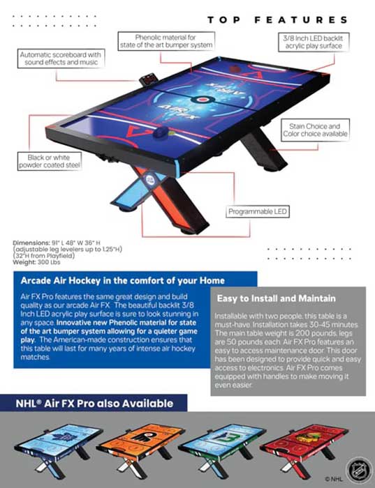 ICE - AIRFXPROCHICAGO-BLACK - Air Hockey