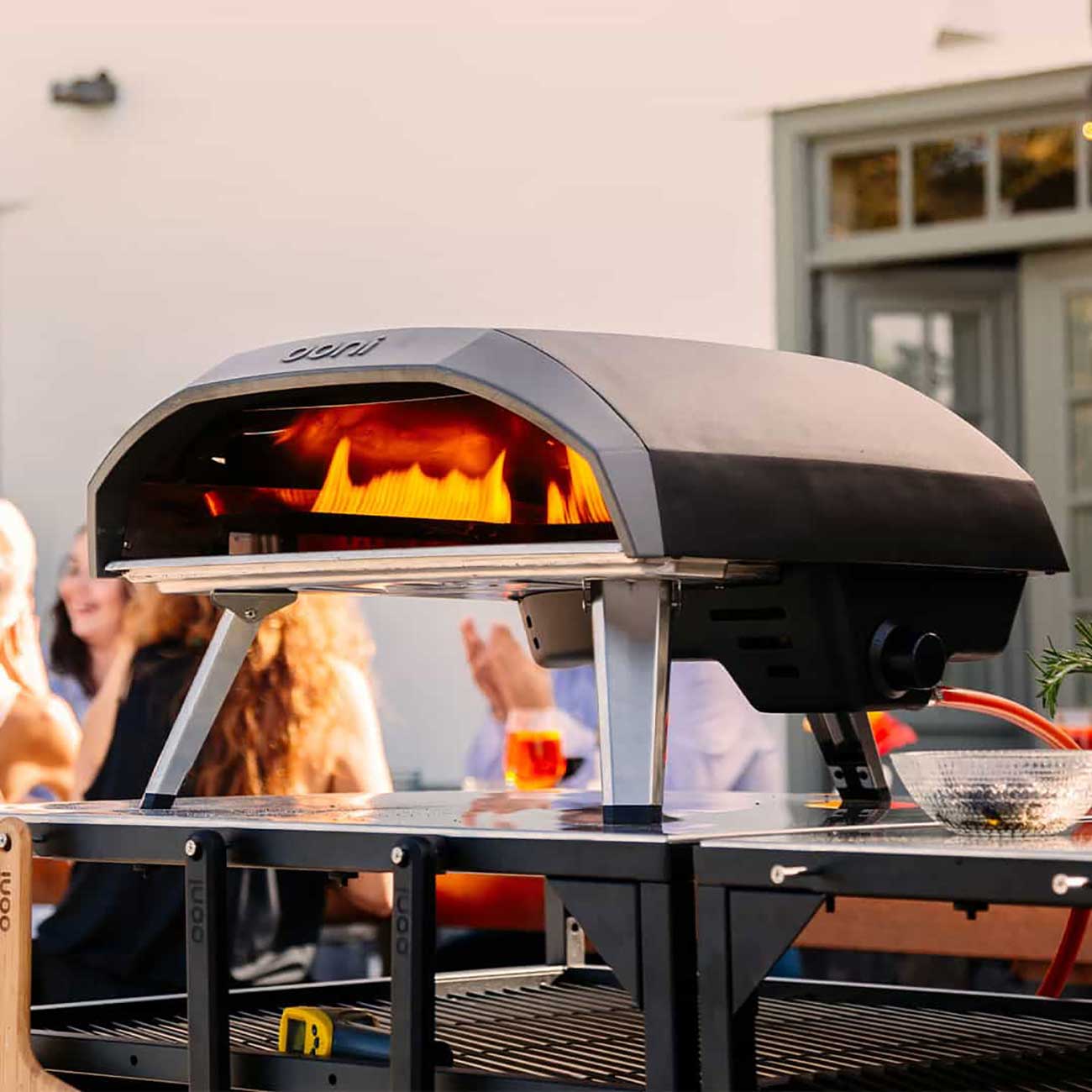 Outdoor Pizza Oven in Party Setting Detail 1