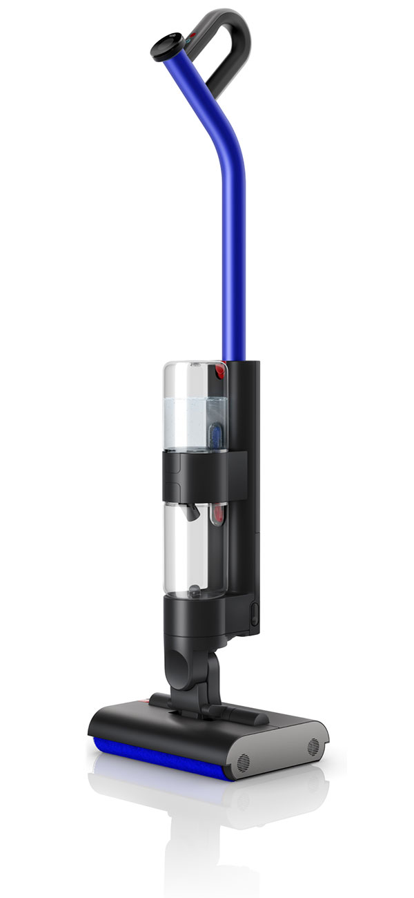 Dynamic View Of The Dyson WashG1 Cordless Wet Floor Cleaner In Matte Black/Ultra Blue Finish