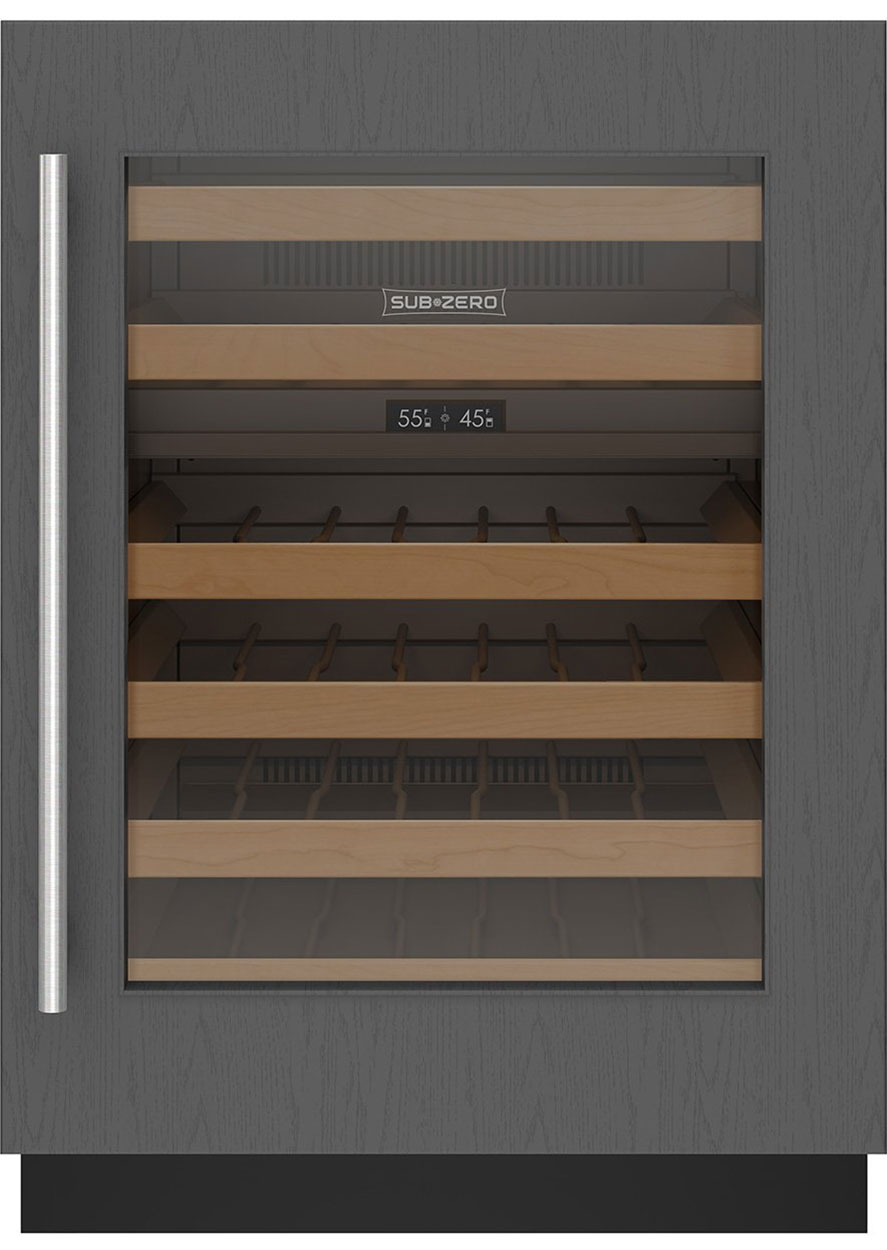 Front of wine storage unit with Custom Frame.