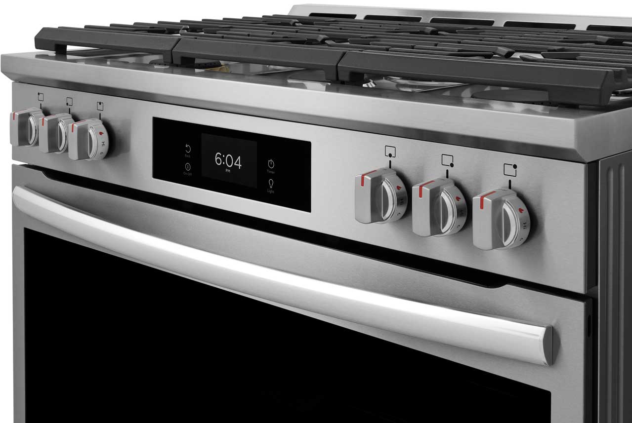 Closeup view of Frigidaire Range