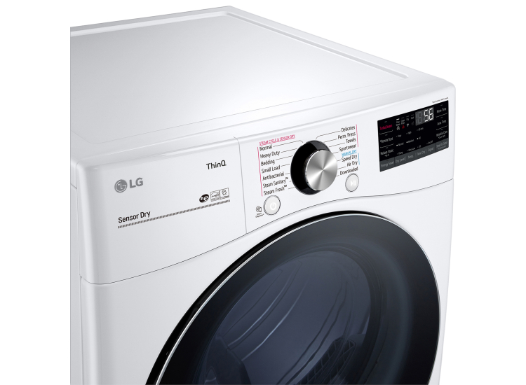 LG 7.4 Cu. Ft. White Smart Wi-Fi Enabled Front Load Gas Dryer With TurboSteam And Built-In Intelligence - DLGX4201W