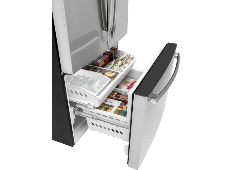 GE 27 Cu. Ft. French-Door Refrigerator 36-Inch Wide in Fingerprint Resistant Stainless Steel - GNE27JYMFS