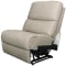 Flexsteel Henry Armless Power Recliner with Power Headrest and Lumbar in Beige Leather