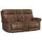 Flexsteel Alexander Power Reclining Loveseat with Console, Power Headrest and Lumbar in Tawny Leather