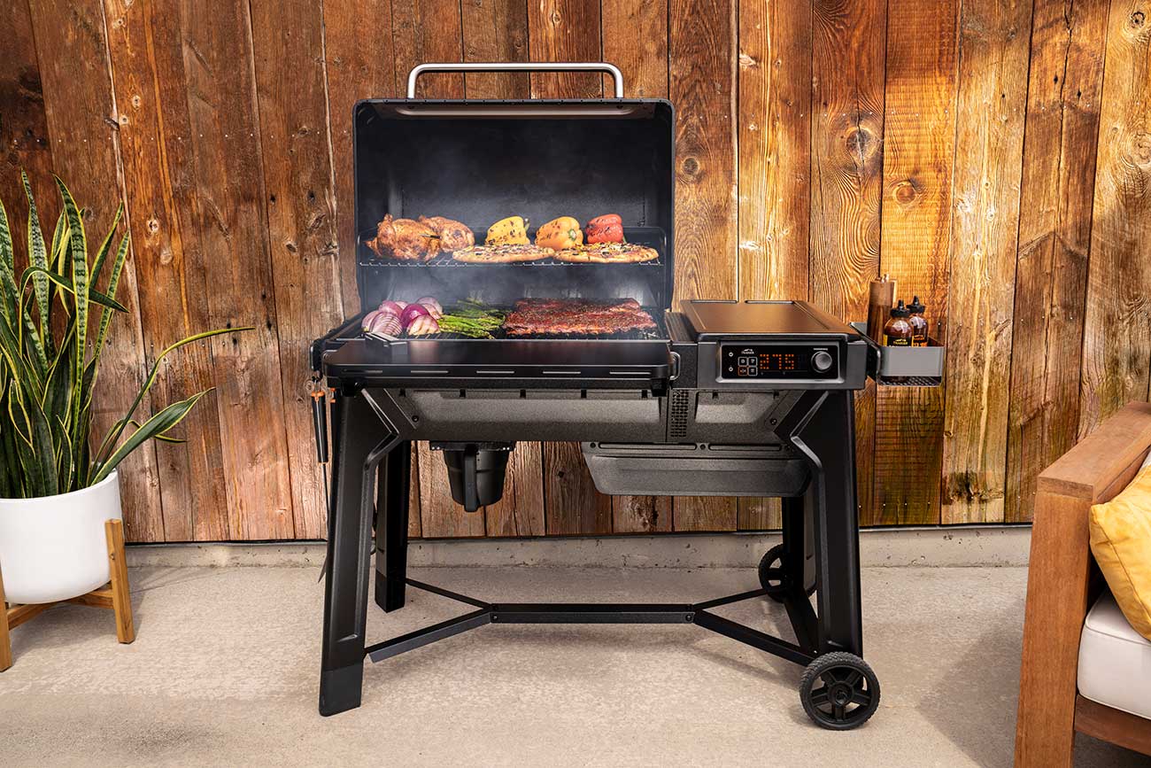 Woodridge Wood Pellet Grill in Outdoor Setting Detail 2