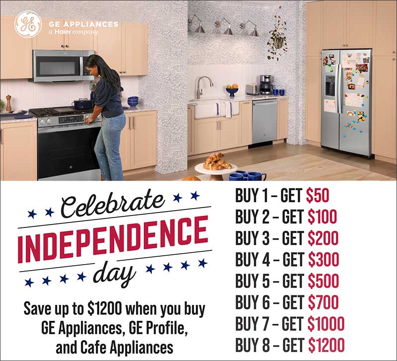 GE Independence Day Save Up to $1200