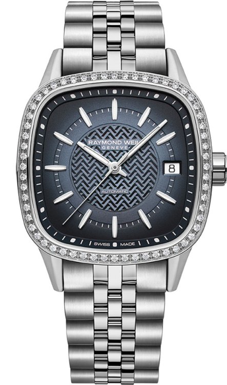 Raymond Weil Freelancer Watch 34mm with Diamonds 2490-STS-50051
