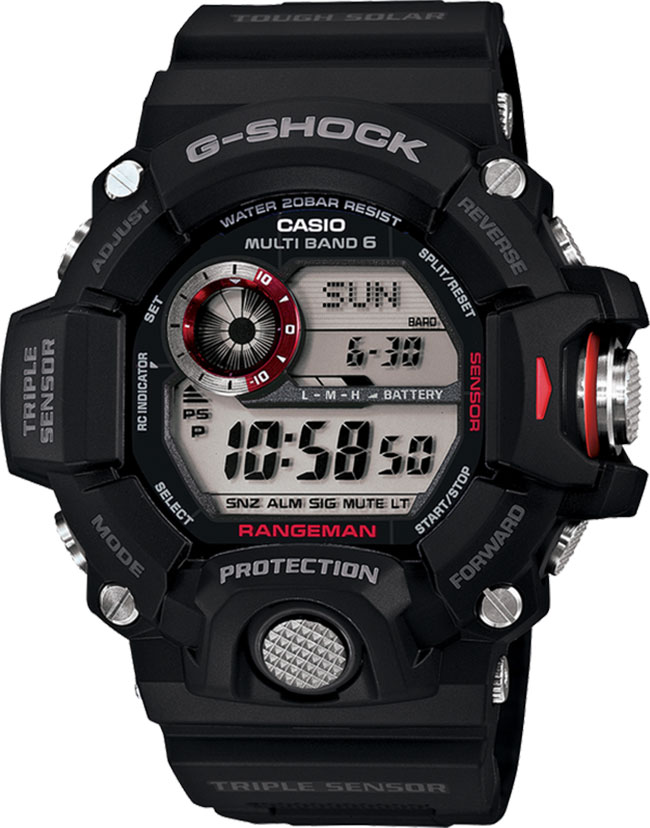 G-Shock Master of G Rangeman Digital Black w/ Red Watch