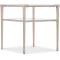 Hooker Furniture Living Room Melange Jen End Table in Natural White Stone | Champagne Gold