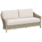 Sunset West Cambria Sofa in Coastal Teak | Latte Weave | Canvas Canvas Sunbrella
