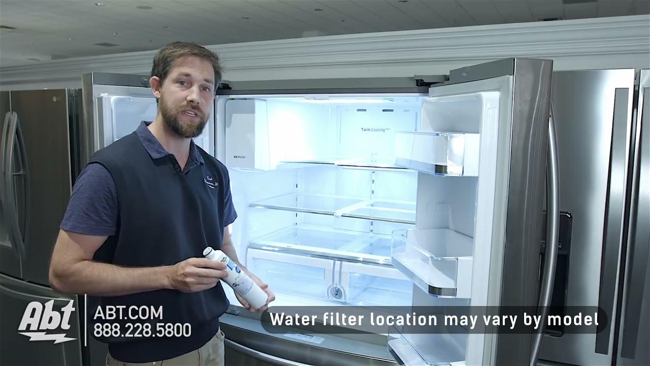 Watch How To  Replace The Water Filter On Your Samsung French Door Refrigerator Using Filter HAF CIN