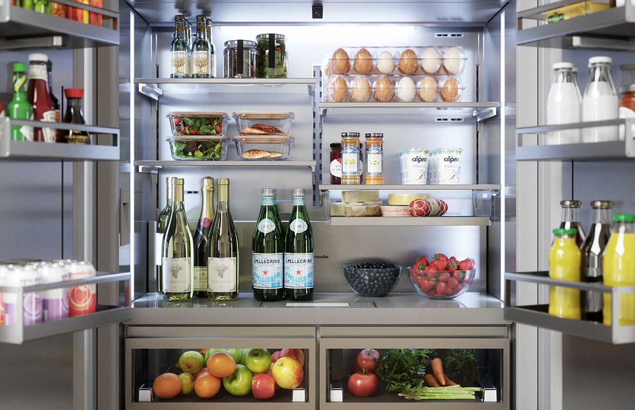 Inside View Of The Thermador Refrigerator