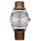 Hamilton American Classic Spirit Of Liberty Auto Silver Dial Brown Leather Watch, 42mm