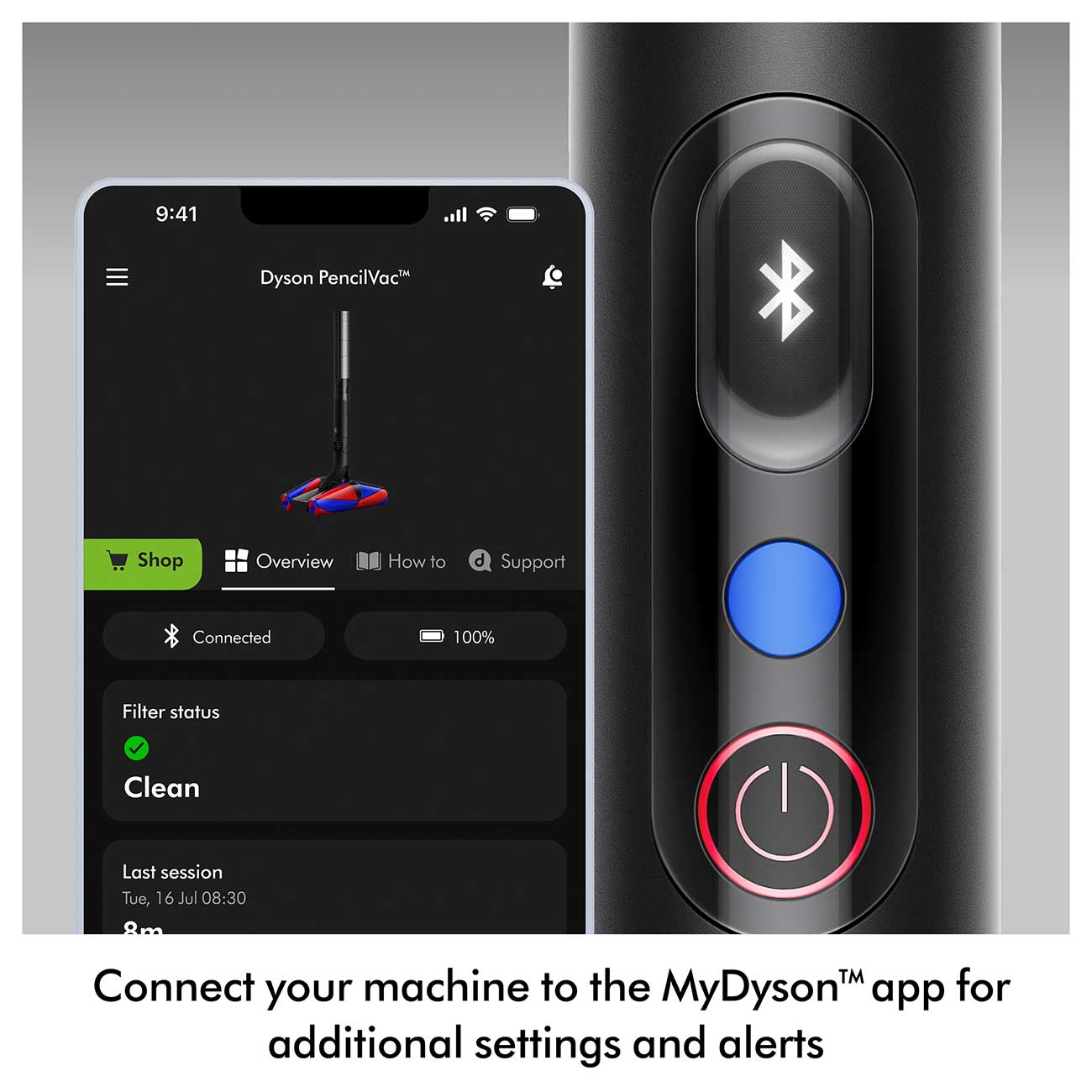 Dyson PencilVac Fluffycones Cordless Stick Vacuum App Compatible Detail
