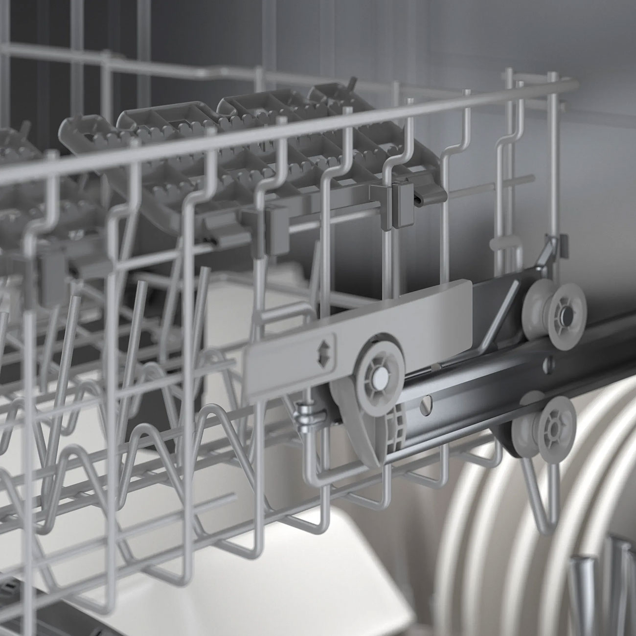 Adjustable Rack view of Bosch Dishwasher