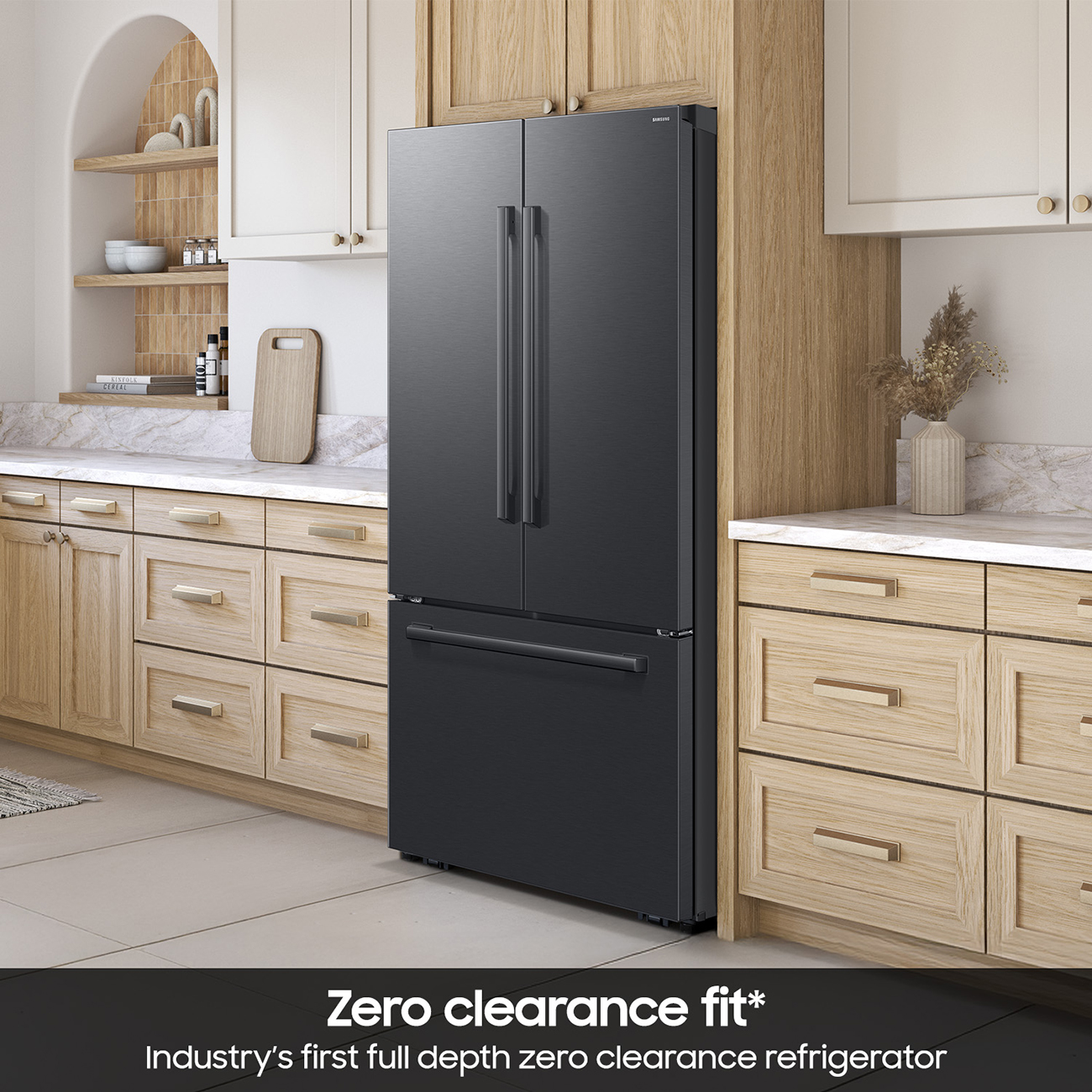 Zero Clearance view of Samsung Refrigerator