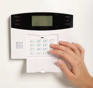 Security camera monitoring a residential home