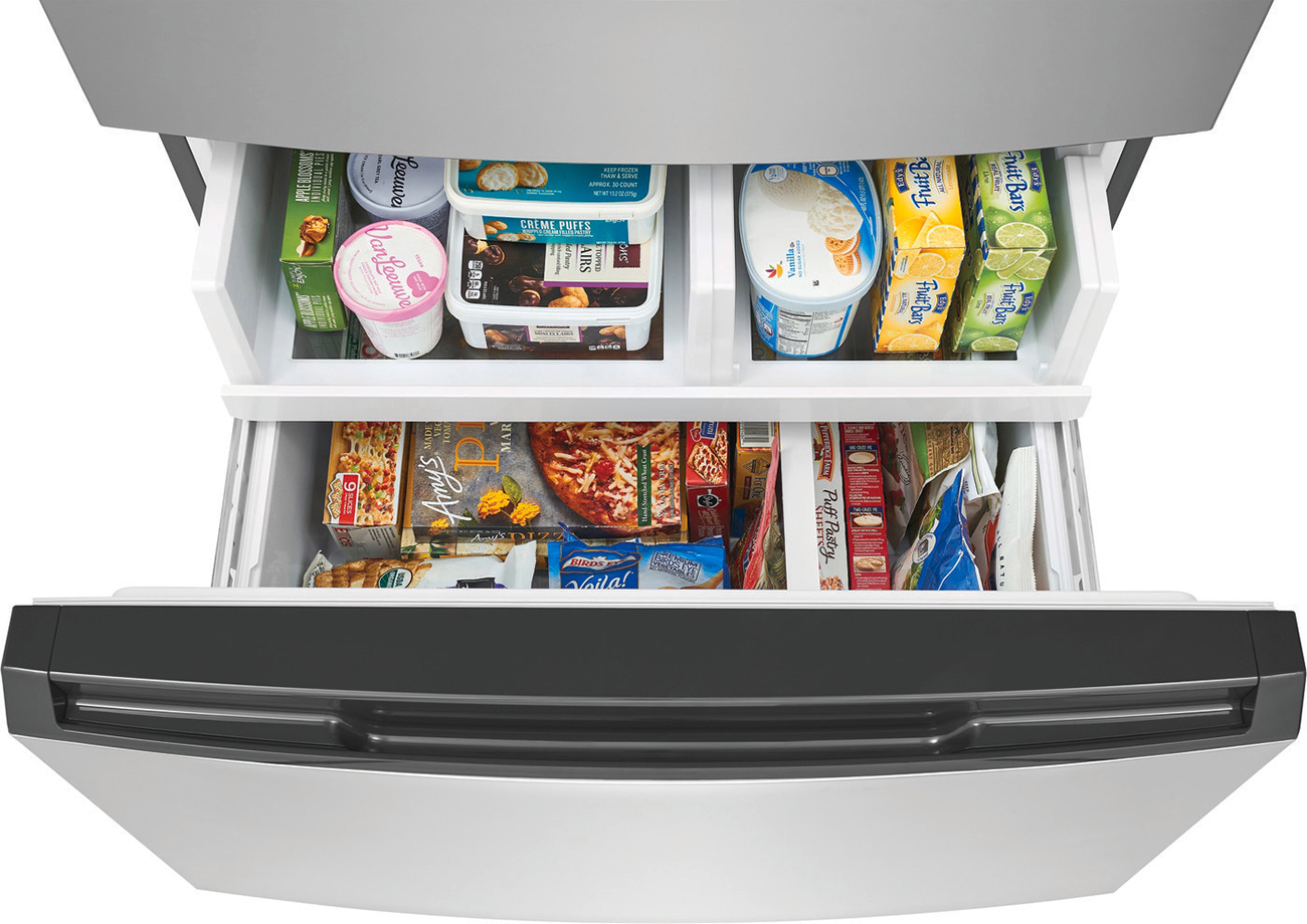 Freezer View of Frigidaire Refrigerator
