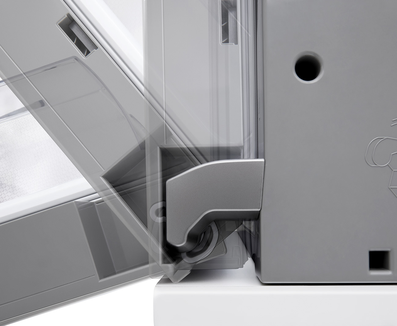 Hinge opening View of LG Refrigerator