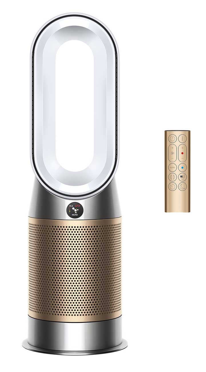 Front view of Air Purifier Hot+Cool HP2 De-NOx & Remote