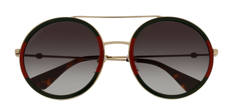 Gucci GG0061S Gold Round Frame Sunglasses GG0061S-003 | Abt display picture 1