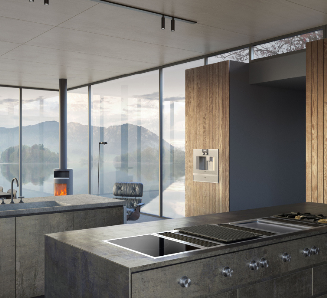 Modern Gaggenau kitchen appliances covered by the Gaggenau five-year warranty