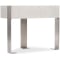 Bernhardt Solaria Nightstand in Weathered Bone | Shiny Nickel