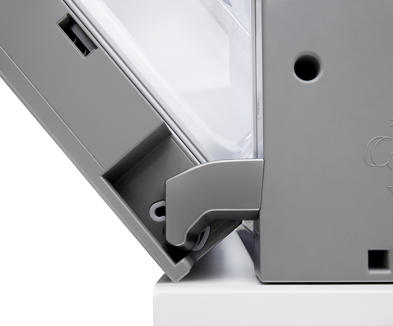 Hinge Open View of LG Refrigerator