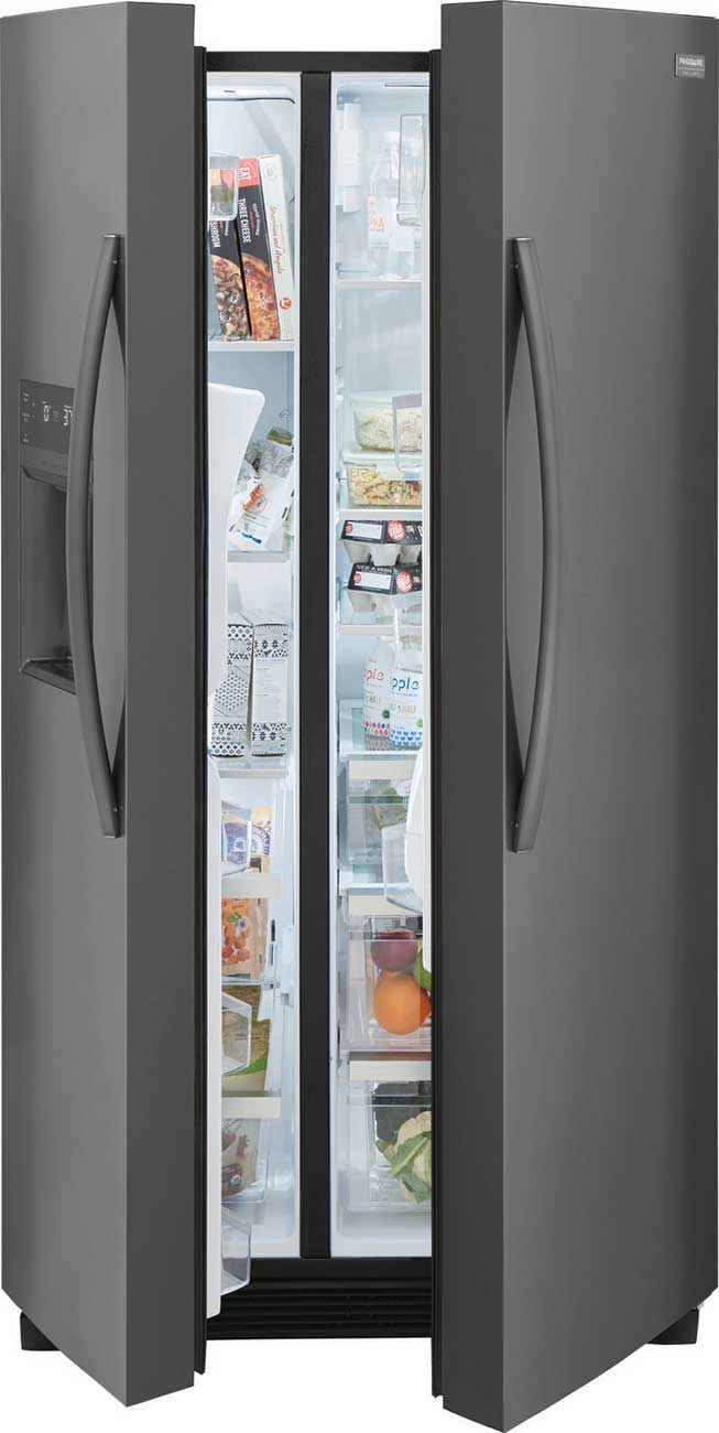 Slightly Open view of Frigidaire Refrigerator