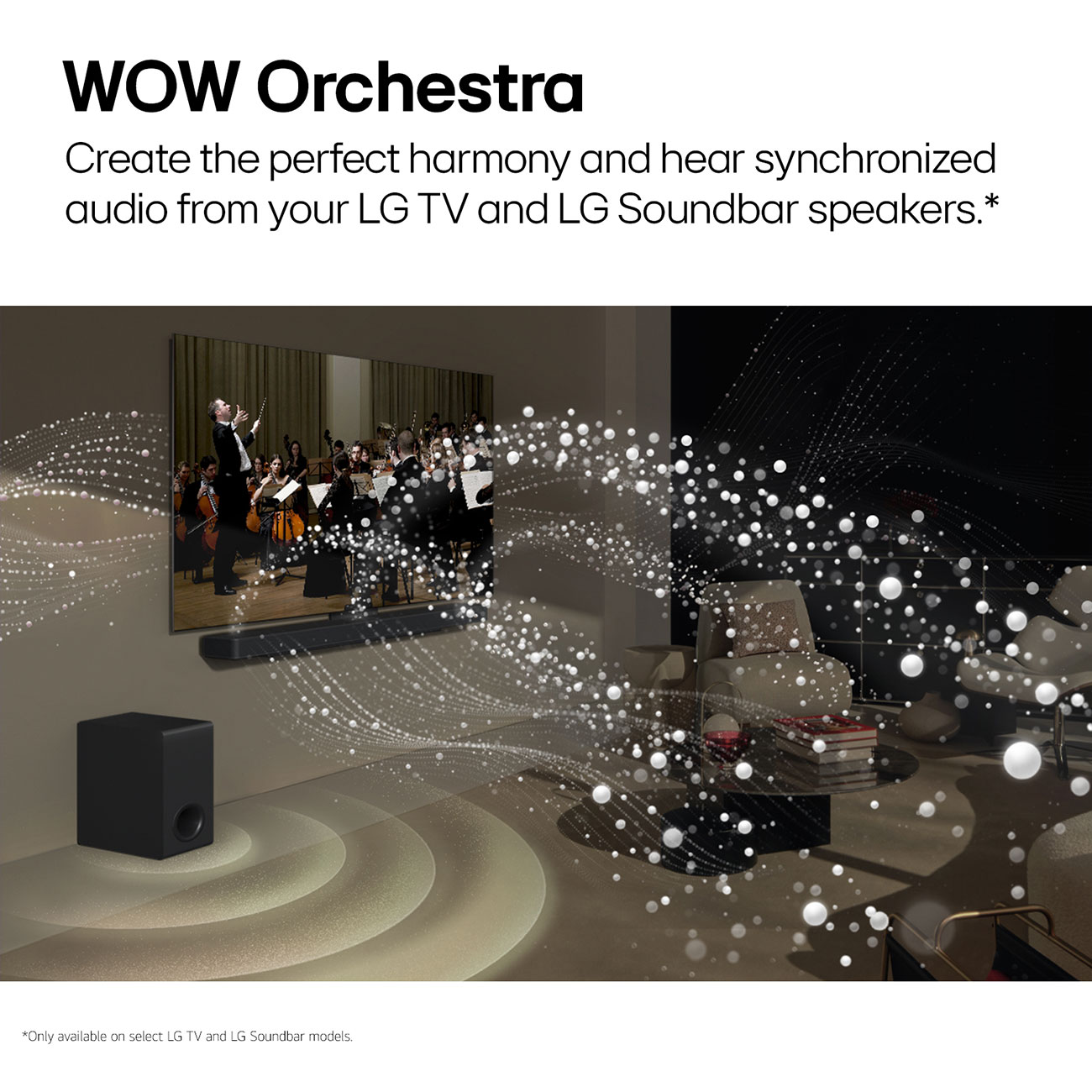Infomartive View of LG Soundbar WOW Orchestra Feature