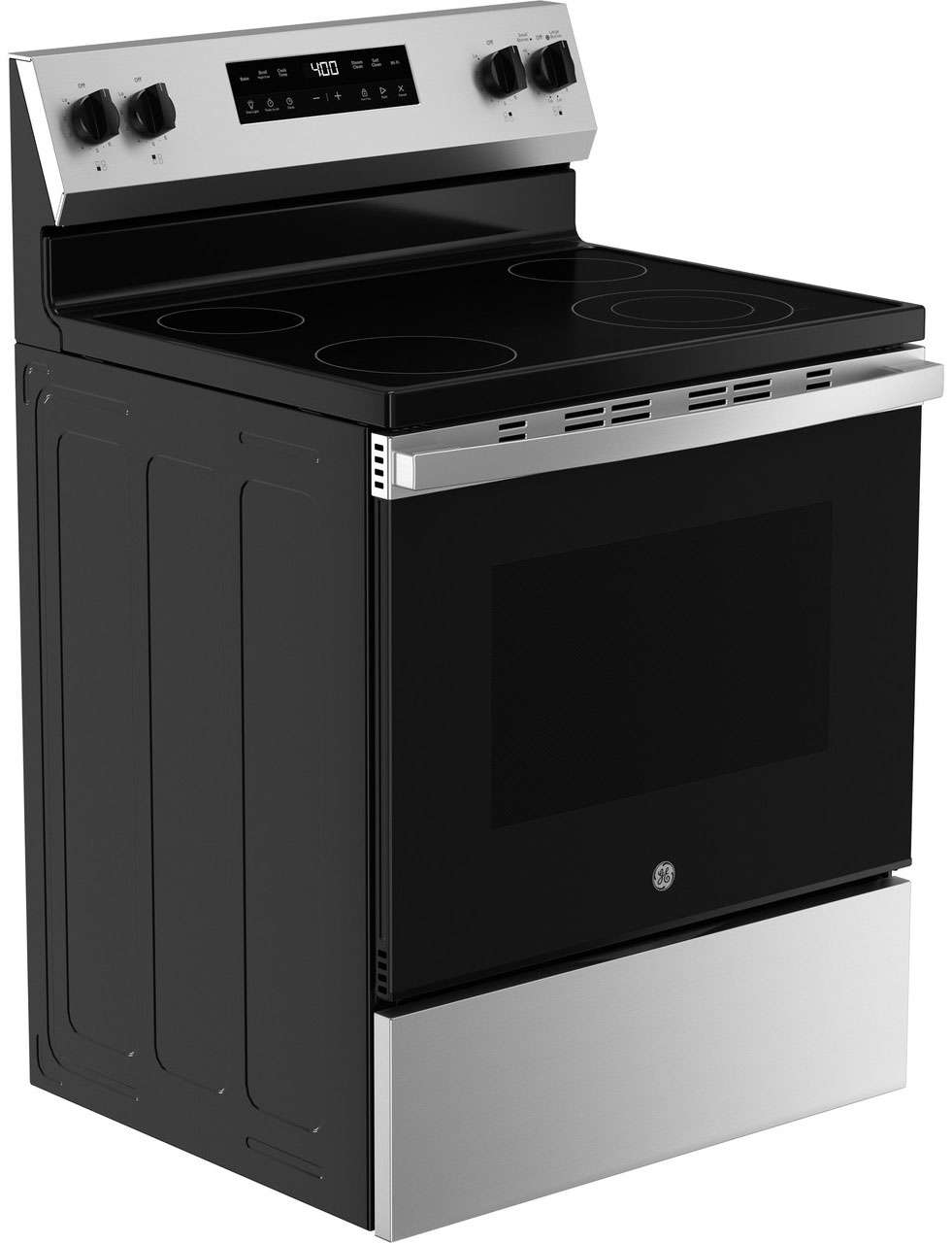 Angle View of GE Electric Range