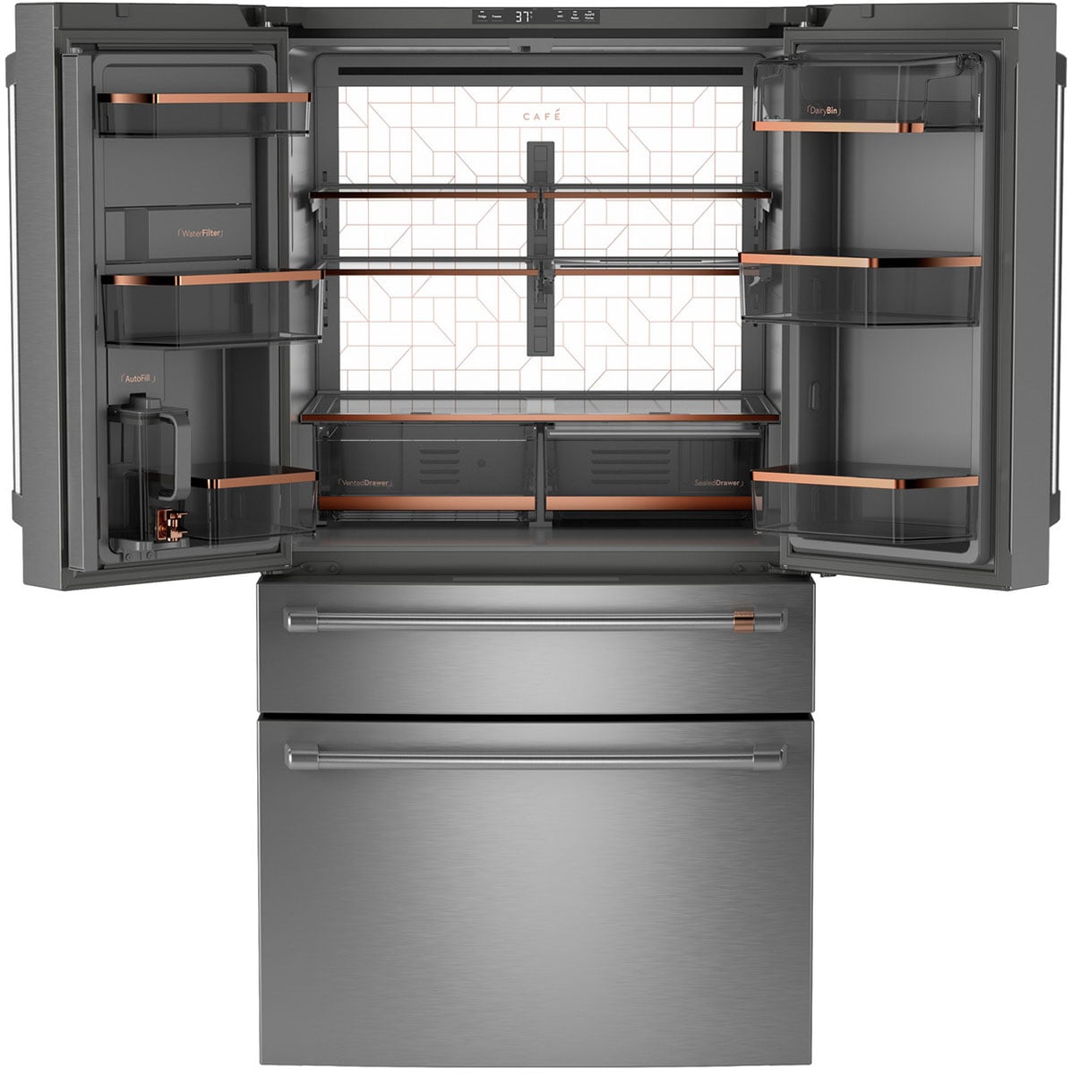Cafe - CGE29DP2TS1 - 4 Door French Door Refrigerators