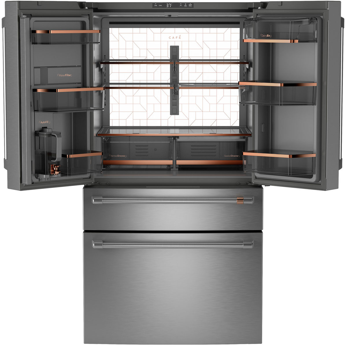 Cafe - CGE29DP2TS1 - 4 Door French Door Refrigerators