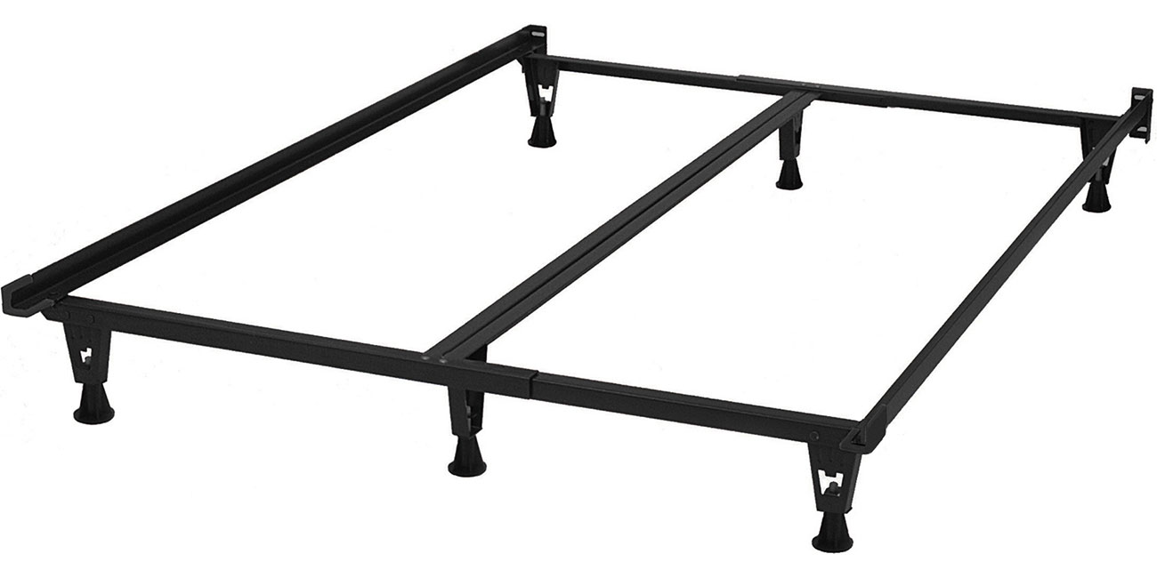 Angled View of the Knickerbocker All Size Premium Bed Frame in Black