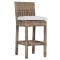 Sunset West Havana Counter Stool in Canvas Flax Sunbrella | Aged Tobacco