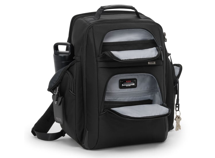 tumi alpha 2 briefcase backpack Bravo International Wheel Duffel Carry On Luggage Pros refined leather TUMI 'Alpha 2 T-Pass' Black